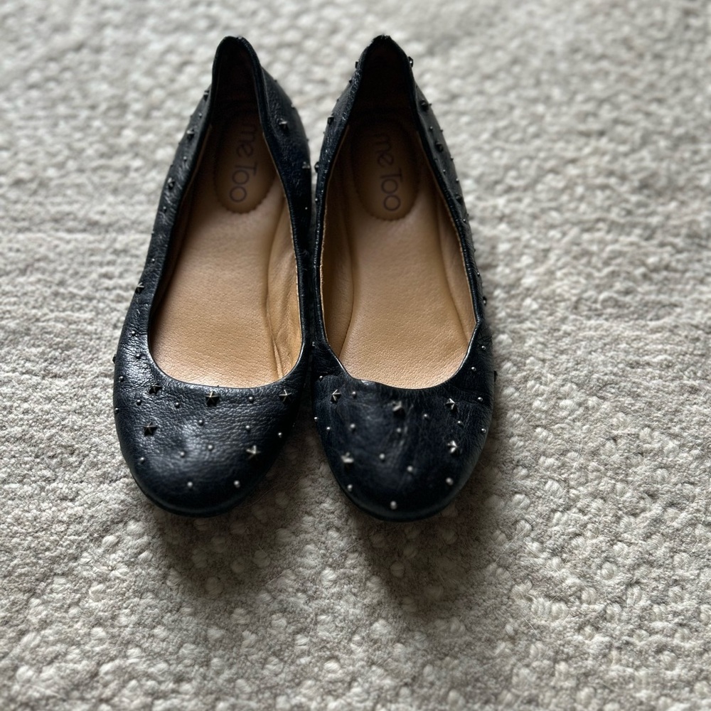 Me too brand size 4 girls star black flats